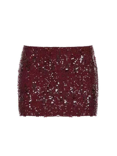Sparkling Sequin Bodycon Mini Skirt