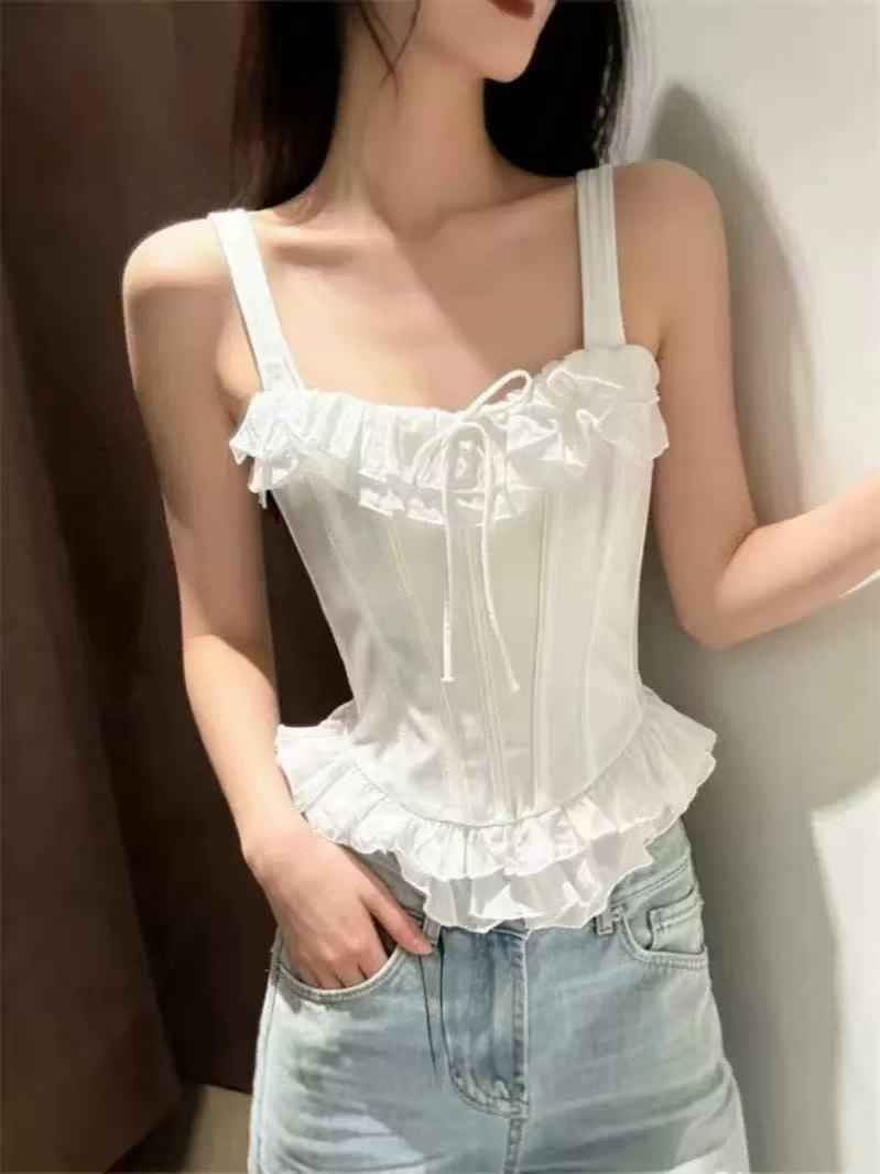 Cherie Ruffle Corset Top
