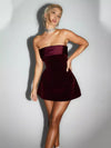 Velvet Tube Short Dress