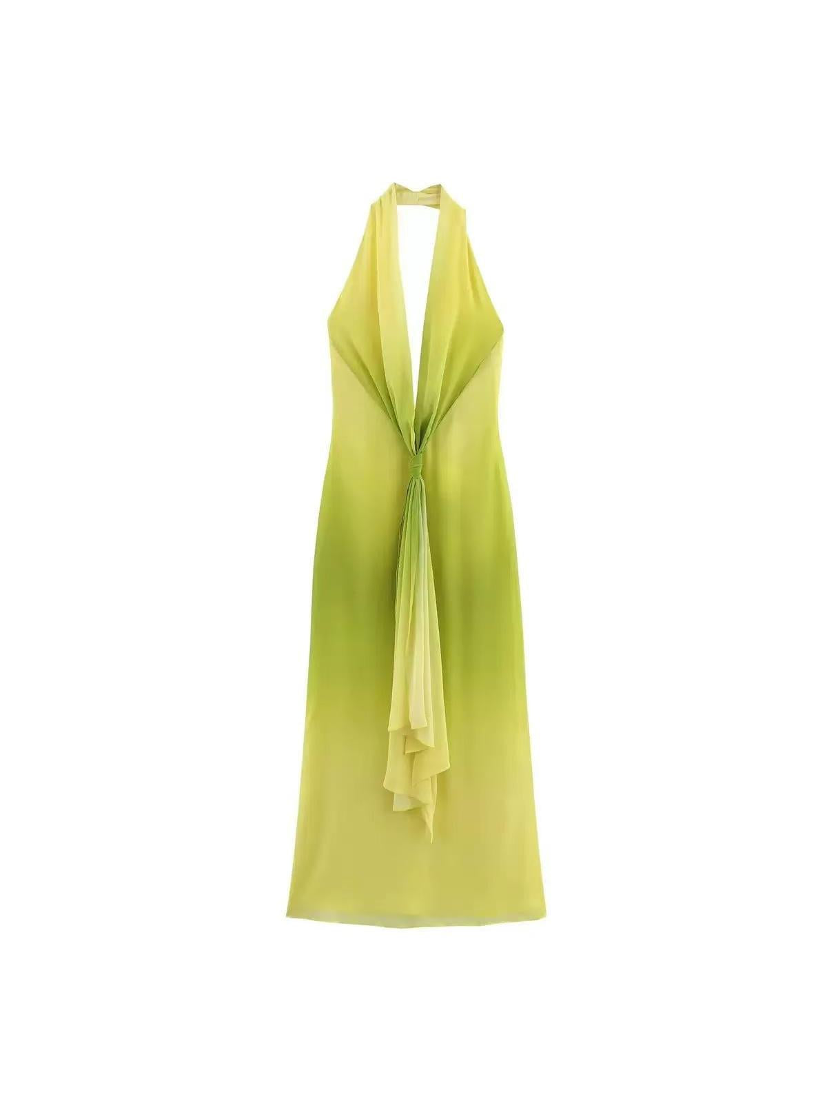 Halter neck maxi dress