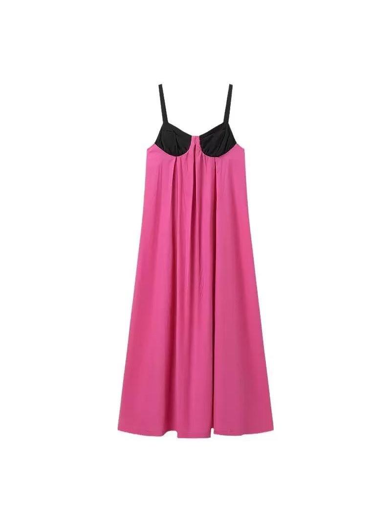 Colorblock Bust Maxi Slip Dress
