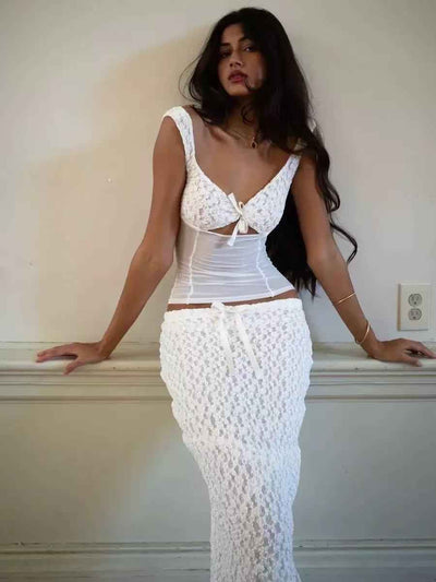 Celeste Lace Corset Maxi Co-Ord Set