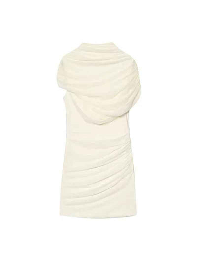 Asymmetric Drape Shoulder Bodycon Mini Dress