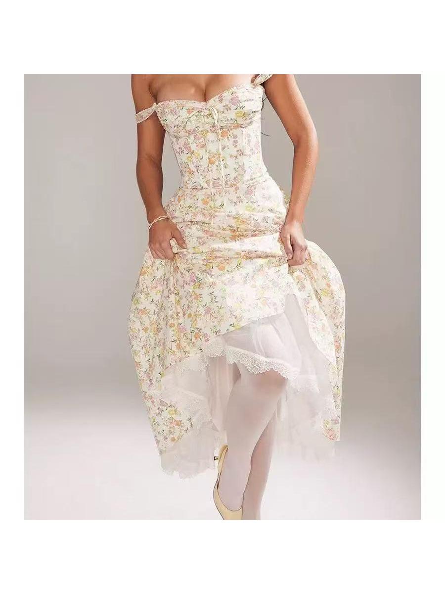 Bloom Floral Corset Midi Dress