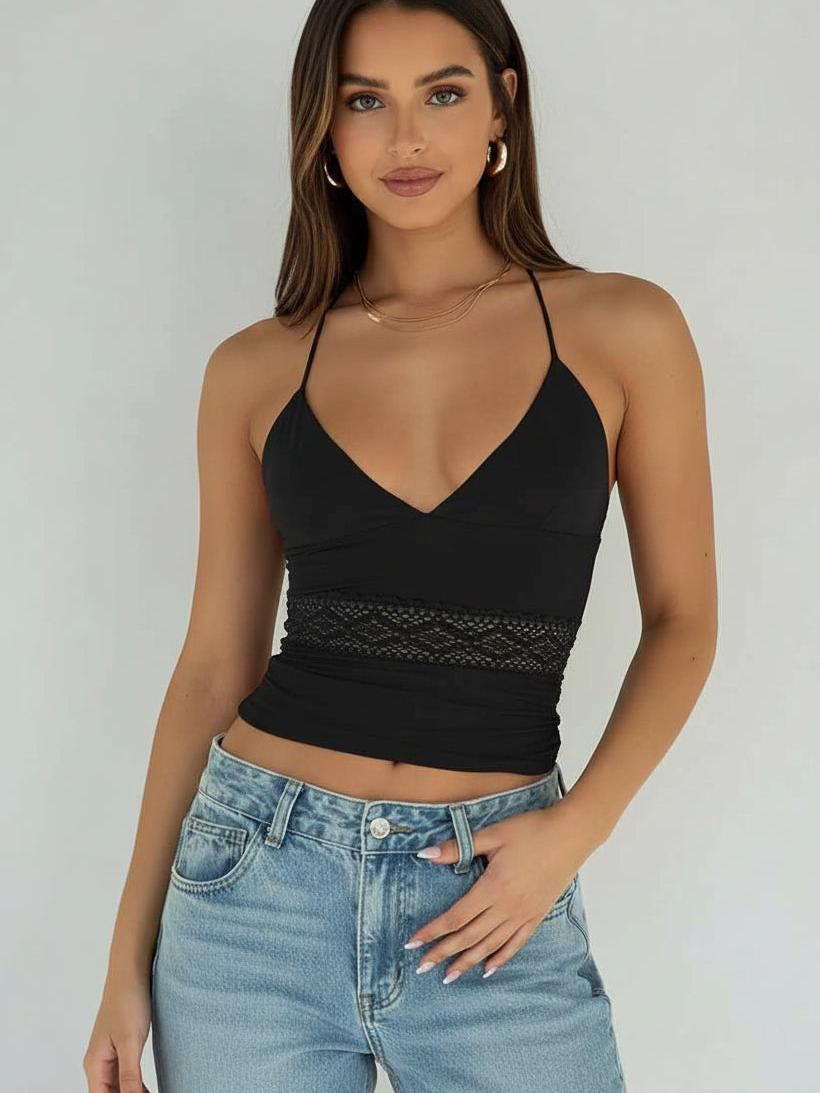 Lace Hourglass V‑Neck Cami Top