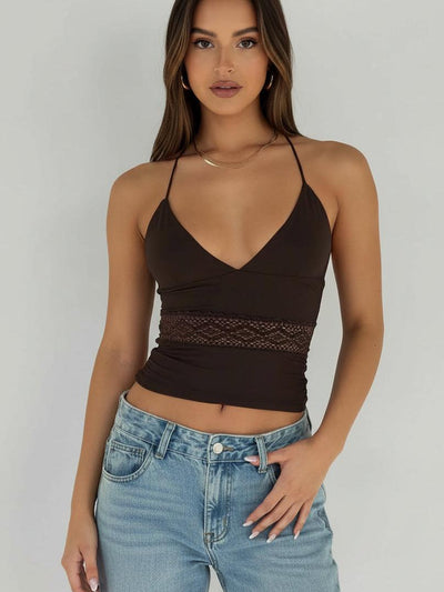 Lace Hourglass V‑Neck Cami Top