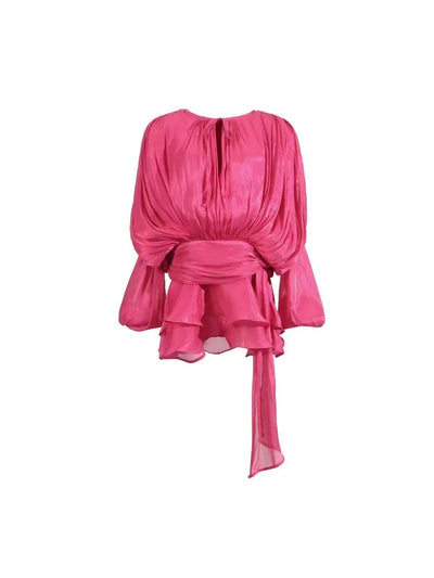 Lyla Bell Sleeve Ruffle Tail Dress with Shorts Coord Set