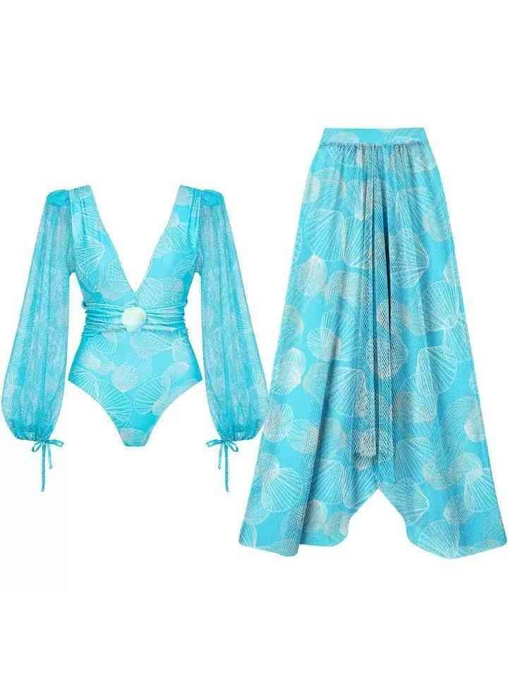 Ocean Shell Glam Swimsuit Set