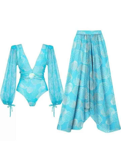Ocean Shell Glam Swimsuit Set