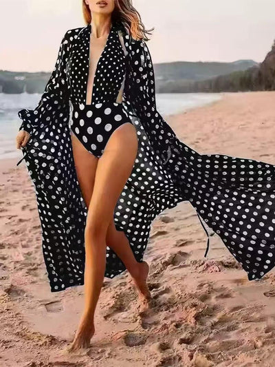 Retro Polka Dot Beach Diva 3-Piece Set