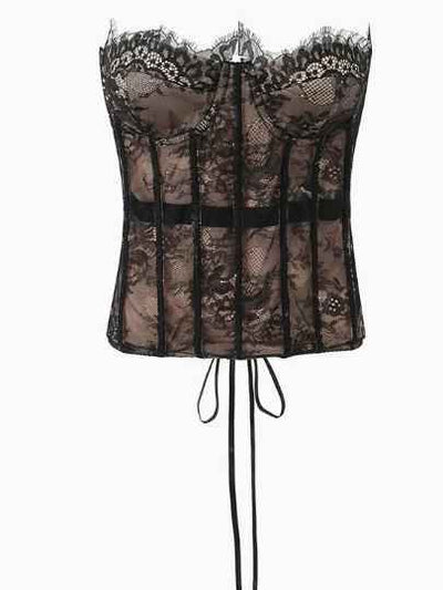 Midnight Muse Sheer Lace Bustier