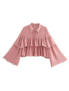 Collar Ruffle Top