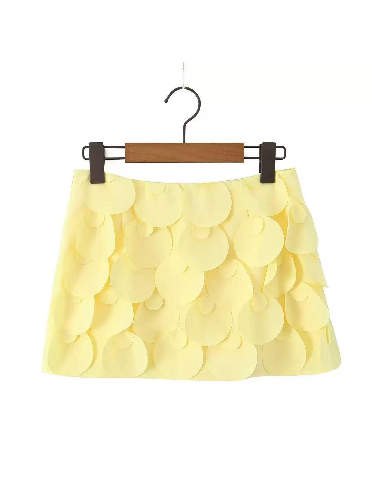 White Coin Mini Skirt
