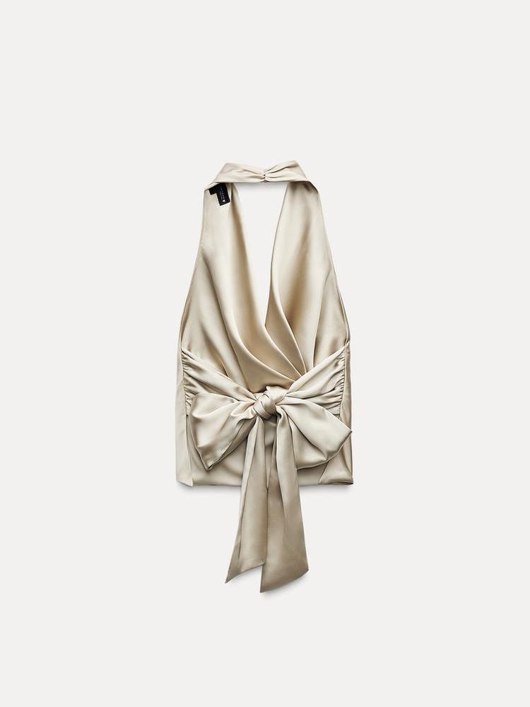 Livia Halterneck Backless Tied Top