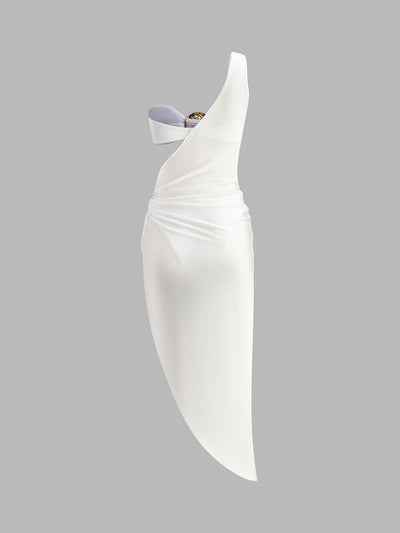 3 Piece Applique Bikini with Cover up Dress