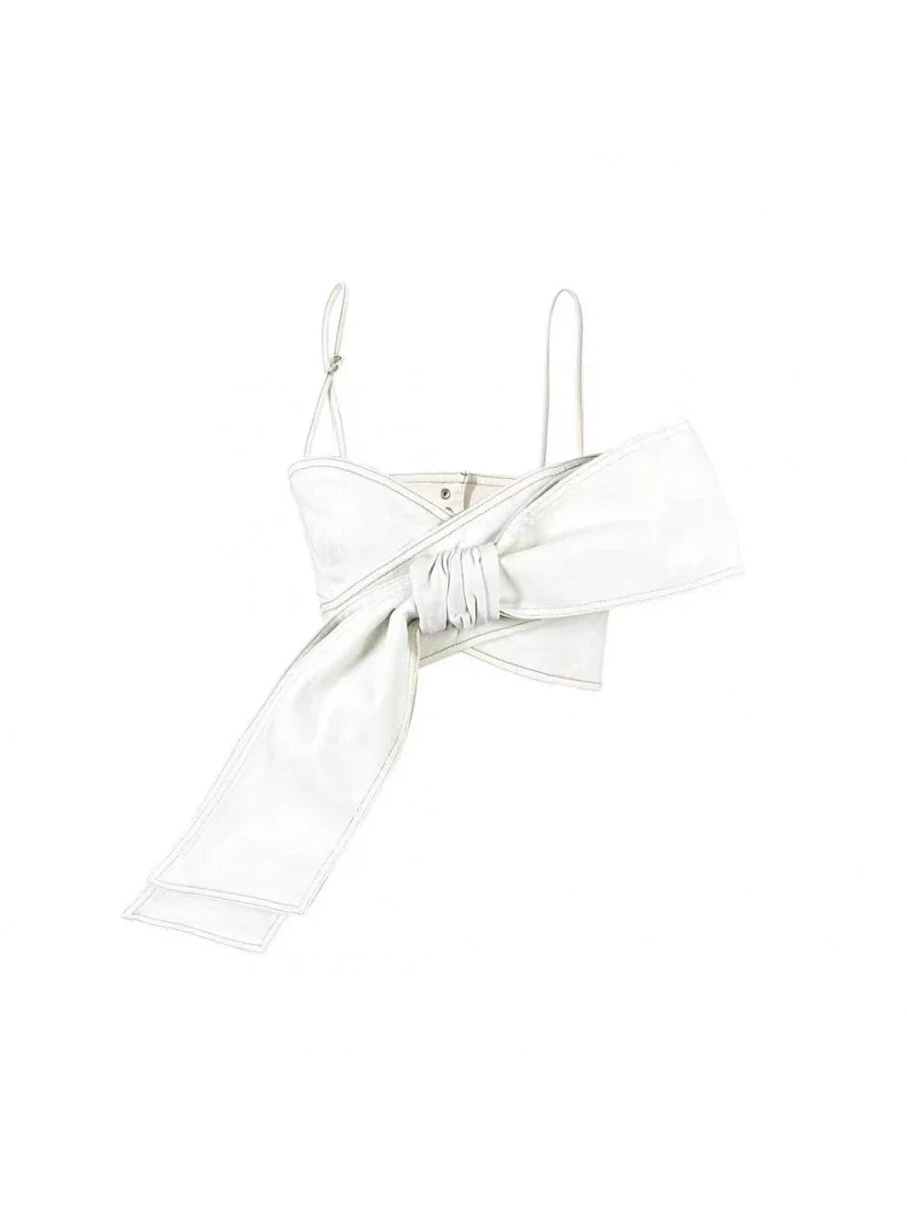 Denim Bow Tube Vest Top & Pant Coord Set