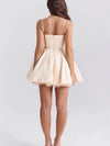 Spaghetti Strap Boning Corset Lace Short Dress