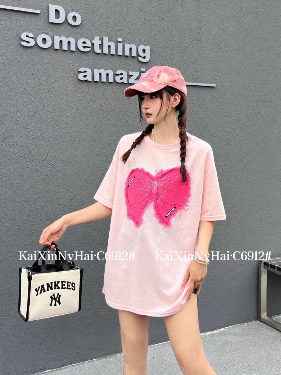 Rhinestone Oversized T Shirt