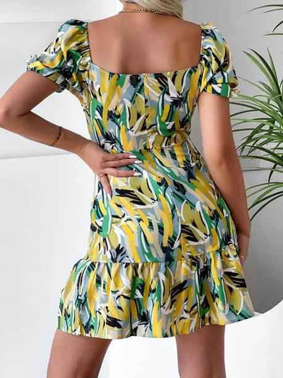 Floral CutOut Mini Short Dress