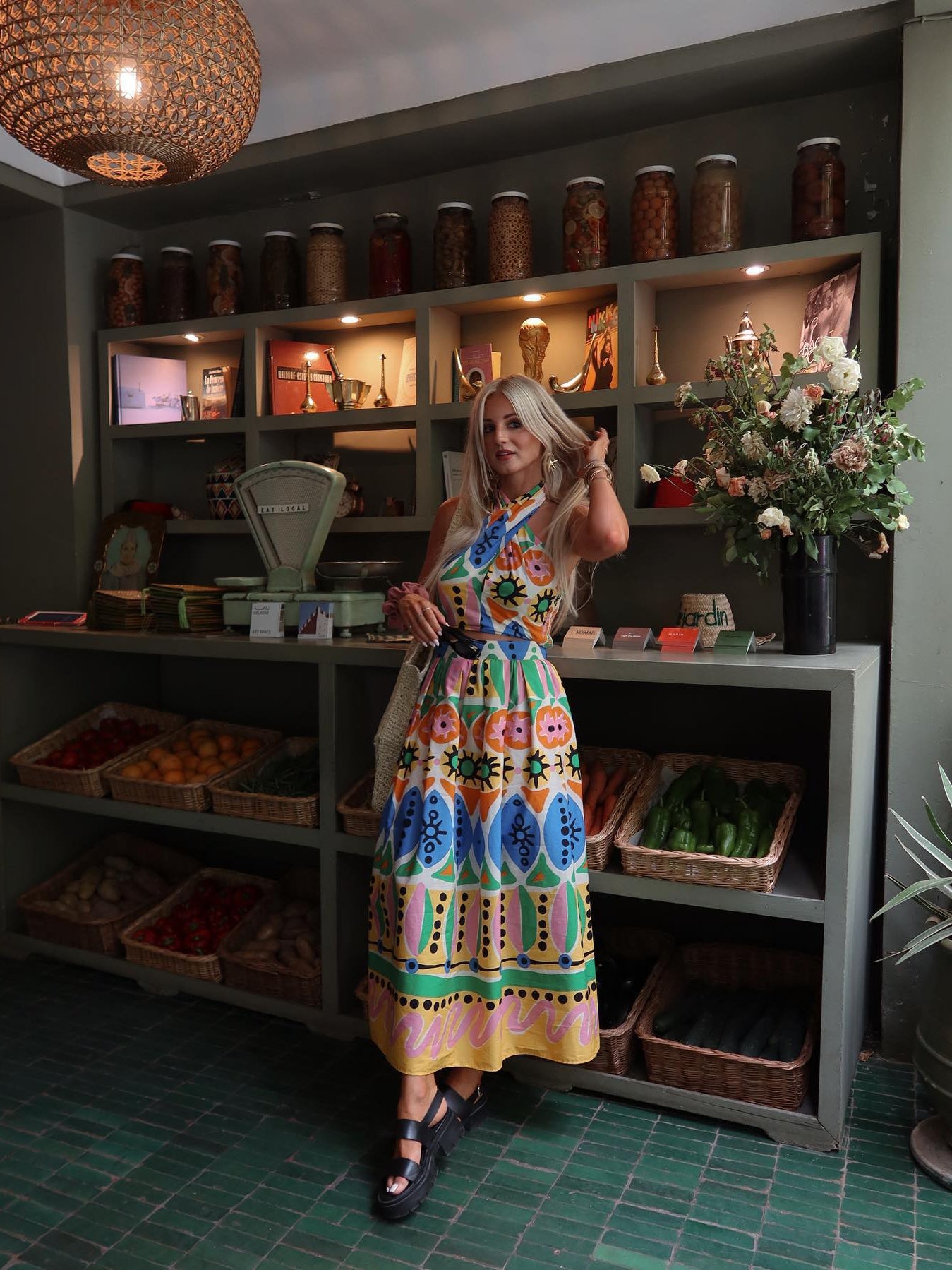 Halter neck Crop Top & Skirt Coord Set