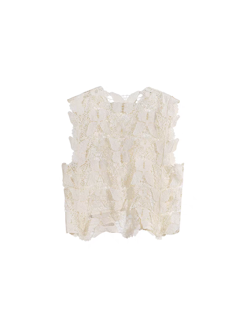 Butterfly Hollow CutOut Pattern Top