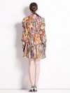 Abstract Printed Short Dress