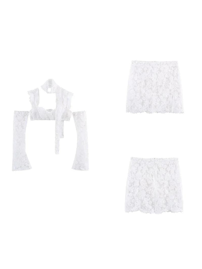 Sweetheart Neck Bralette & Mini Skirt Coord Set