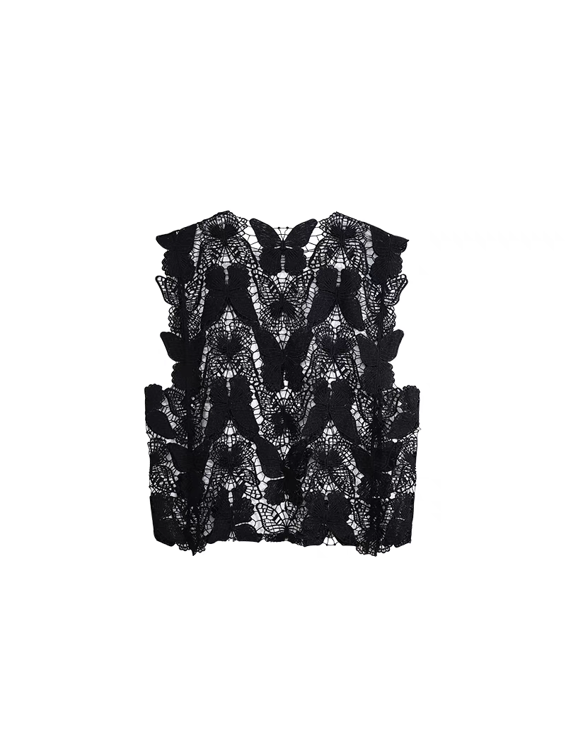 Butterfly Hollow CutOut Pattern Top