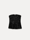 Bandeau Tube Sequins Vest Coat Top