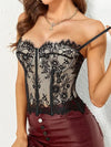 Spaghetti Strap Boning Corset Lace Brallete Top