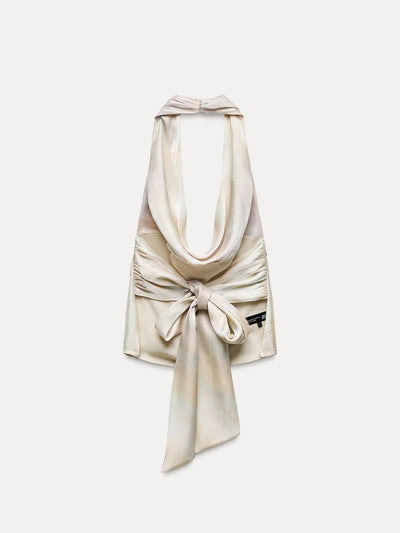 Livia Halterneck Backless Tied Top