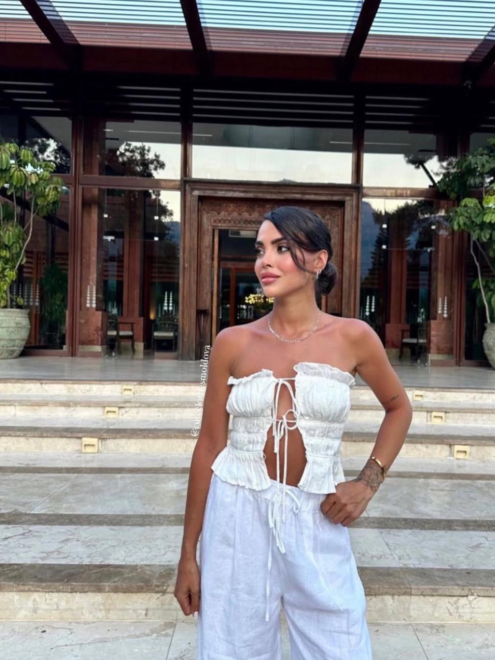 Whimsy Ruffle Cropped Top