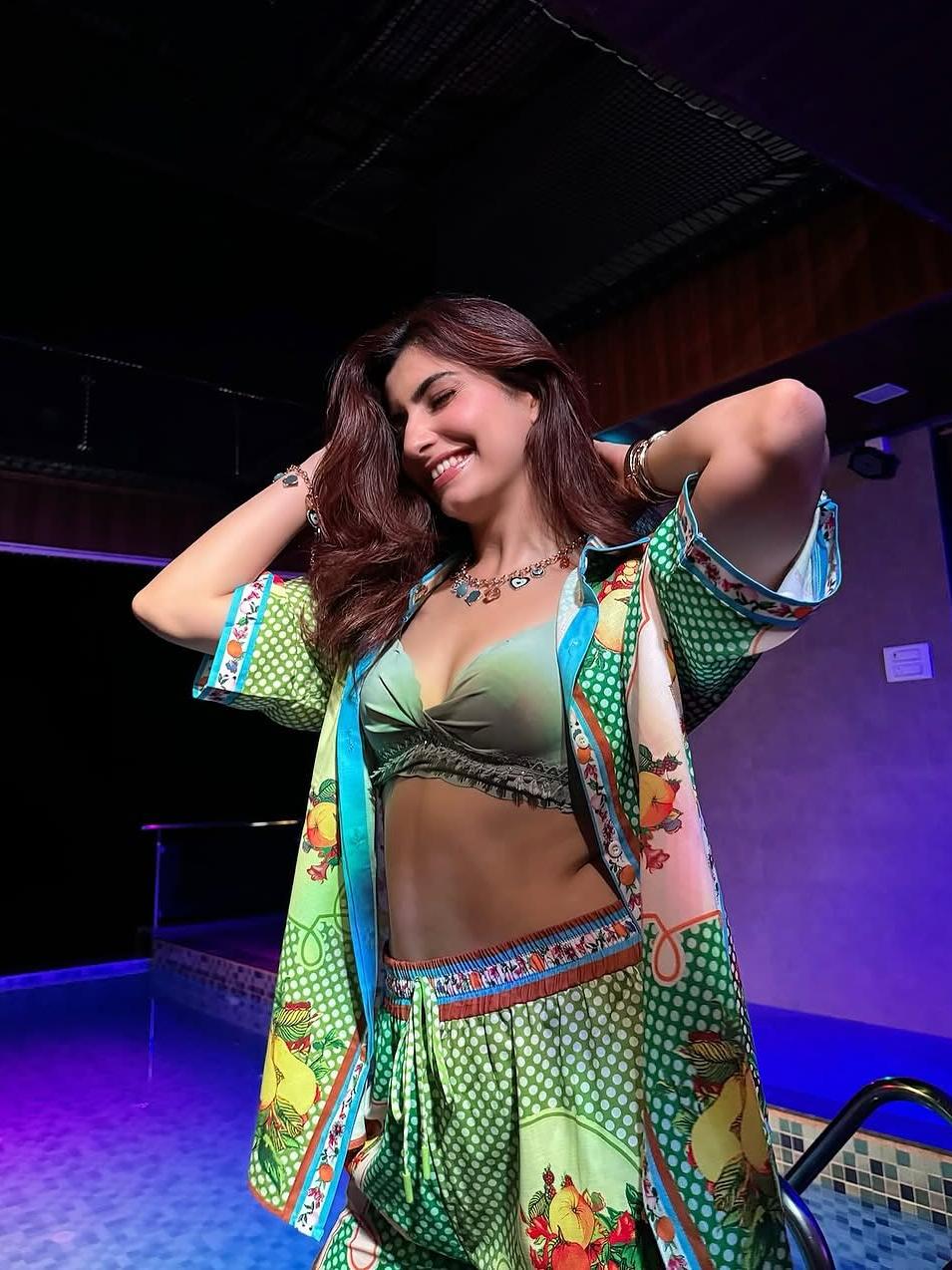 Fruit Print Short Sleeve Shirt & Pants Coord Set