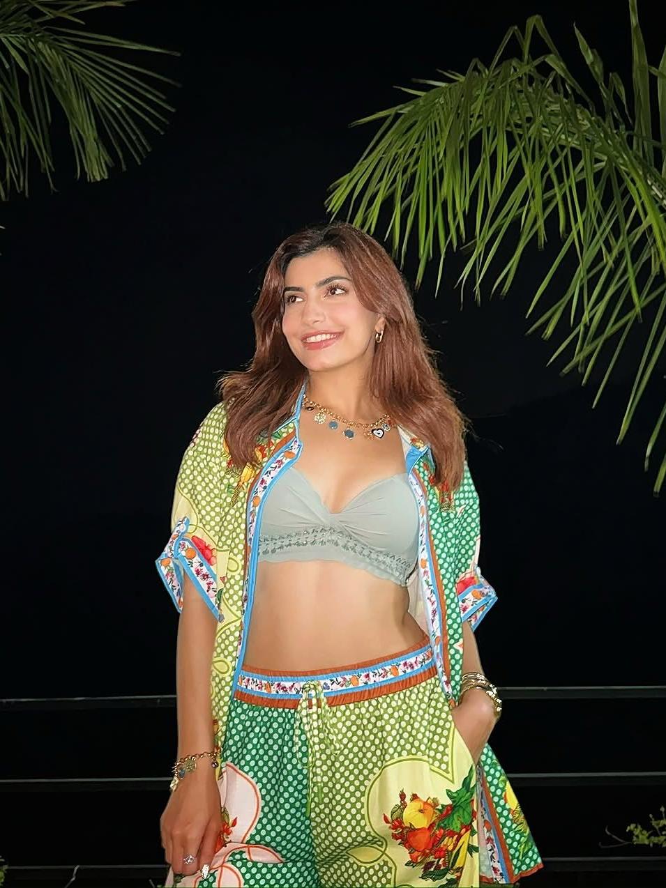 Fruit Print Short Sleeve Shirt & Pants Coord Set