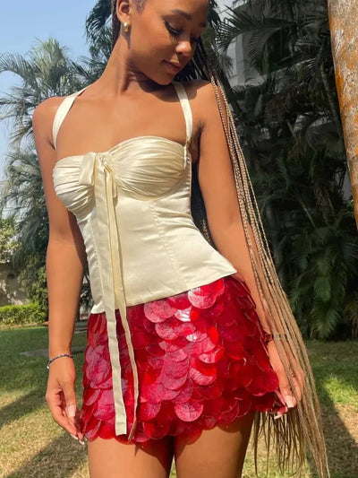 Coin Shell Mini Skirt