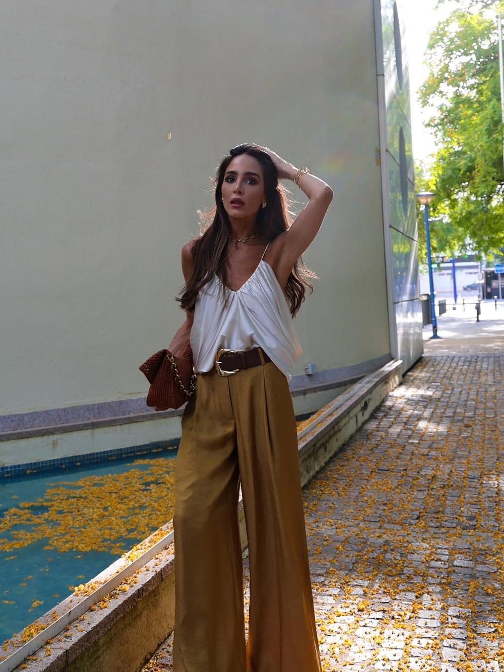 Spaghetti Strap Ruffle  Loose Top