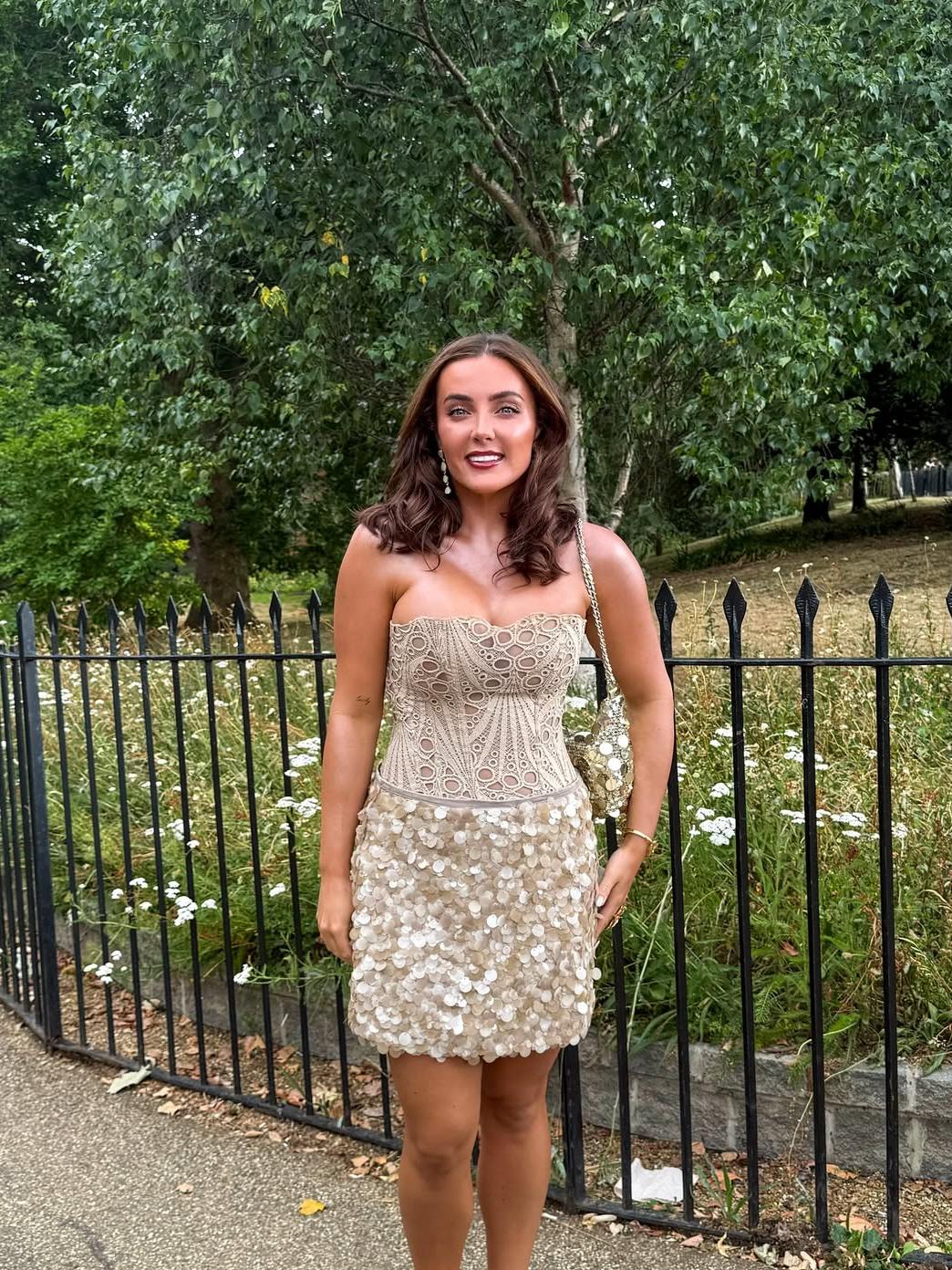 Valencia Mesh Lace Tie Back Tube Top