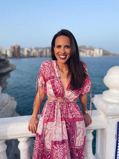 Vintage Print Clara Hollow Out Casual Sleeveless Maxi Dress