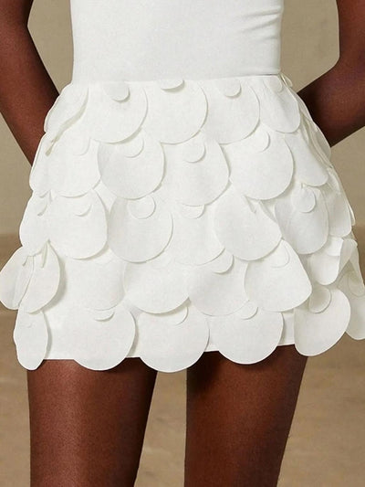 White Coin Mini Skirt