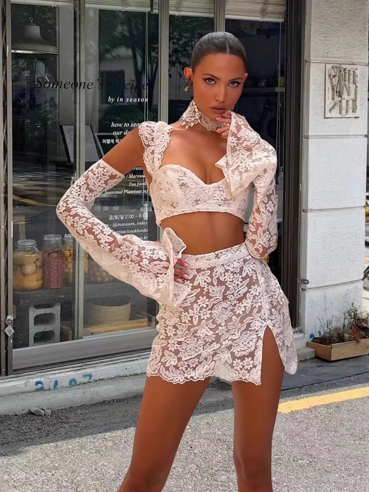 Sweetheart Neck Bralette & Mini Skirt Coord Set