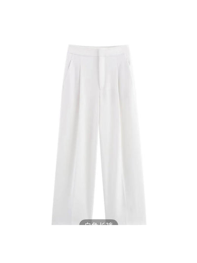 Black & White Cross Vest & Wide Leg Pants Coord Set