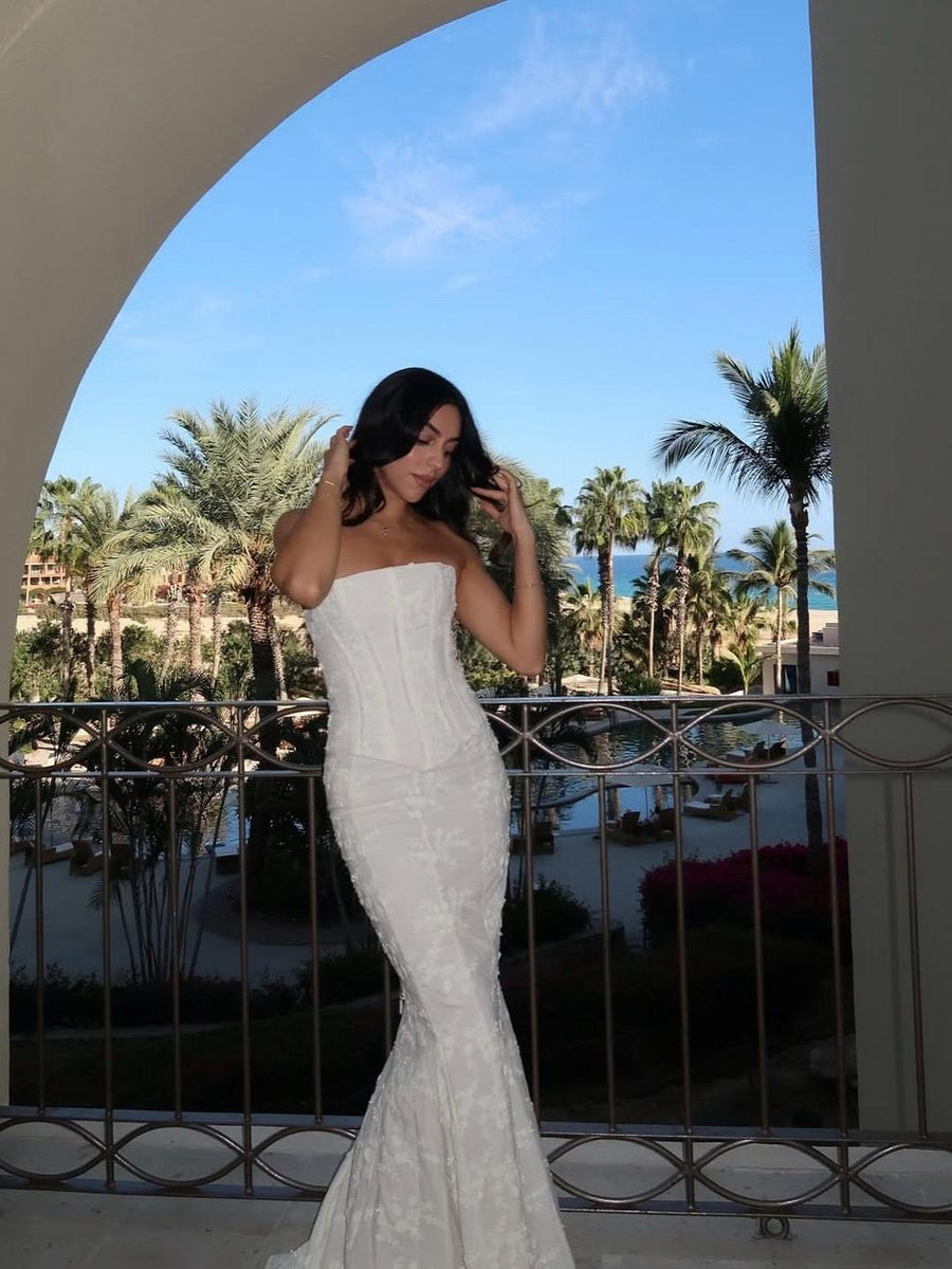 Embroidered Corset Top and Vintage Skirt Coord Set