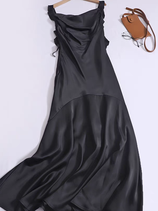 Frill Strap Mermad Maxi Dress