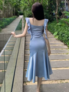 Frill Strap Mermad Maxi Dress