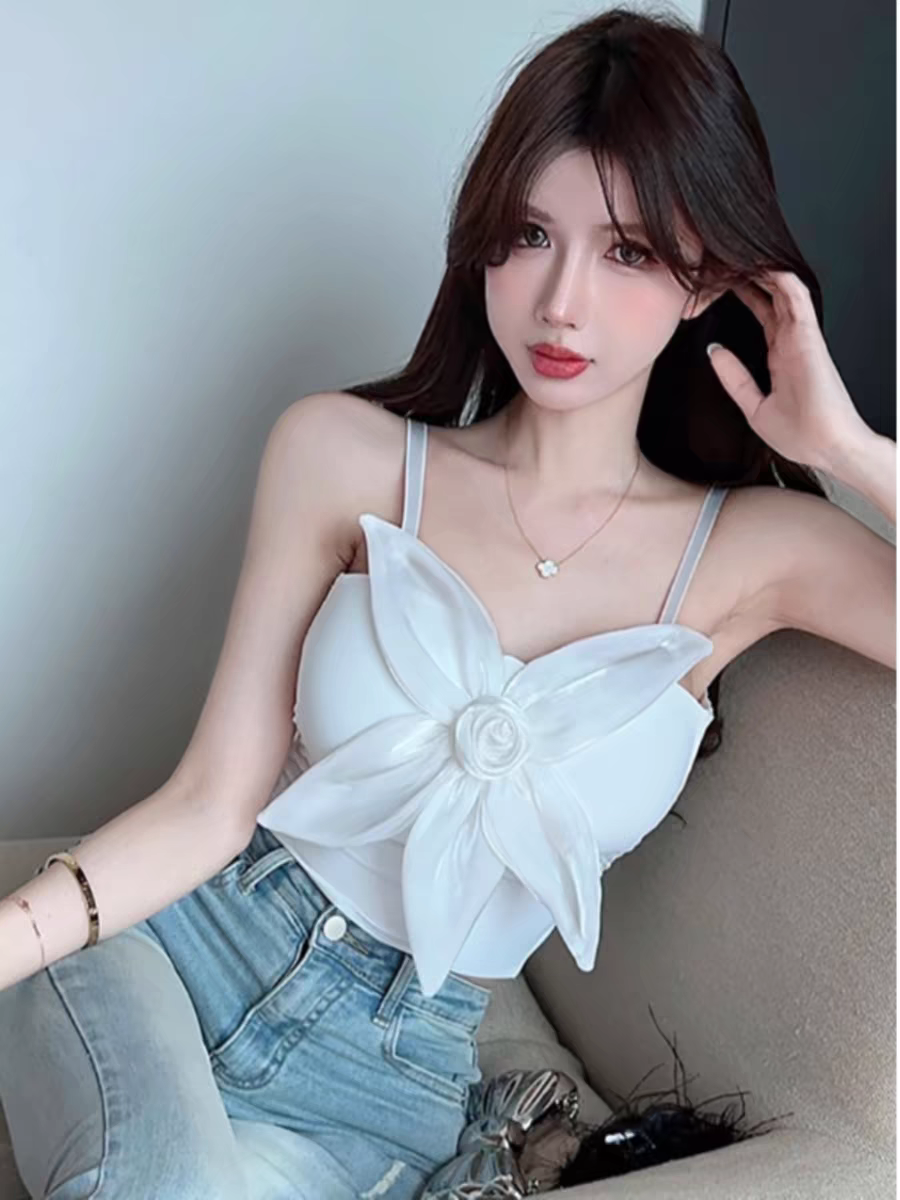 3D Flower Applique Brallete Top