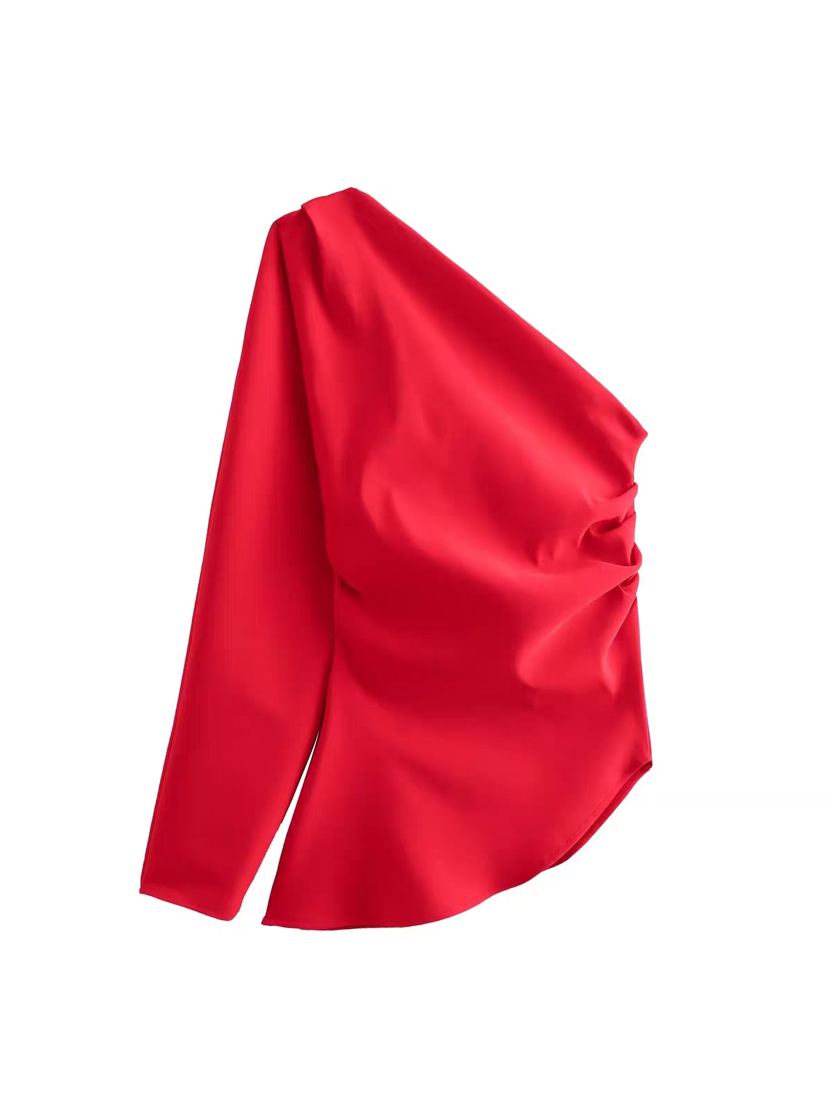 Red One Shoulder Top