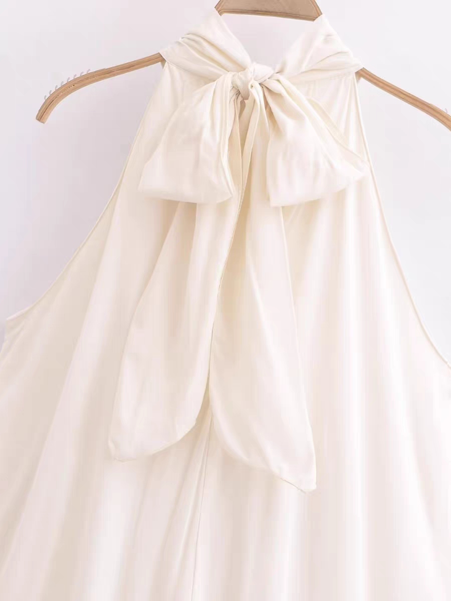 Halterneck Ruffle Short Dress