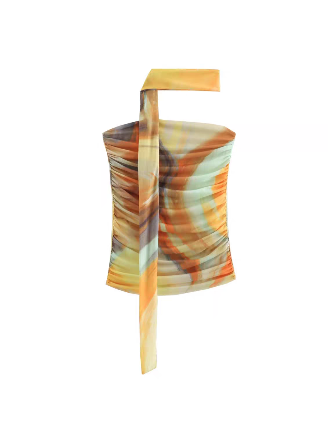 Tie Dye Tulle Print Bandeau Top & Skirt Coord Set