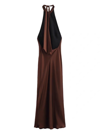 Halterneck Backless Maxi Dress