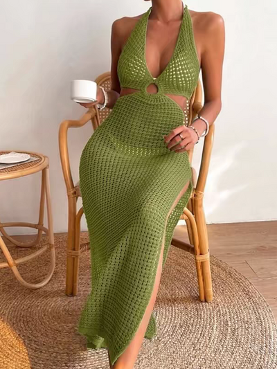 Knitted Hollow Out Cutout Dress